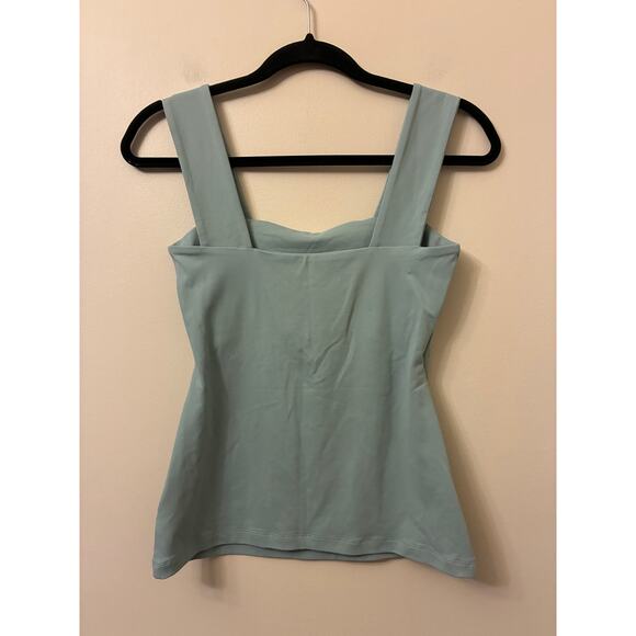 Susana Monaco Essential Wide Strap Tank Top Celadon Small NEW - Picture 2 of 5